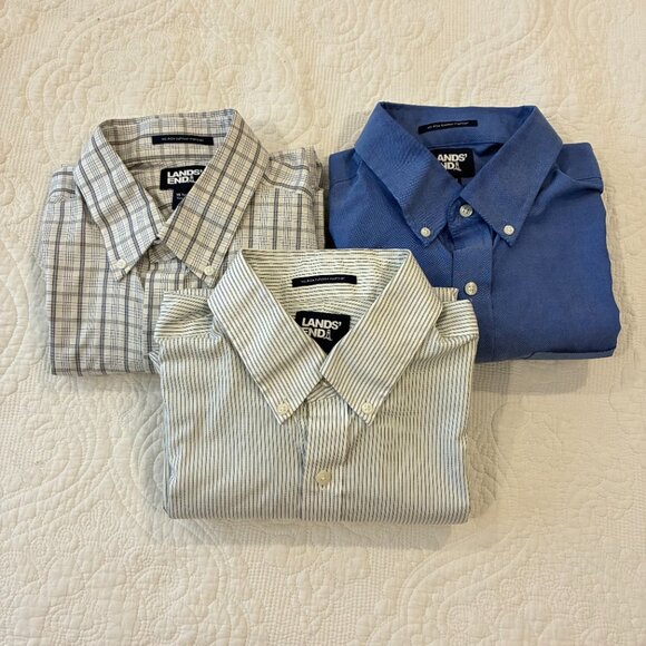 x3 Men's Tailored Non Iron Supima Cotton Buttondown Collar Shirts - Picture 2 of 7